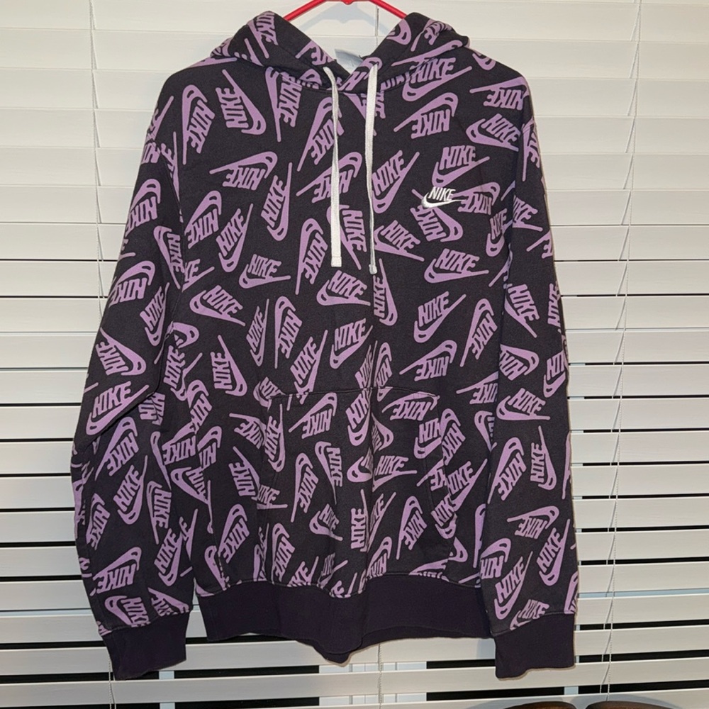 Nike hoodie, purple, size large